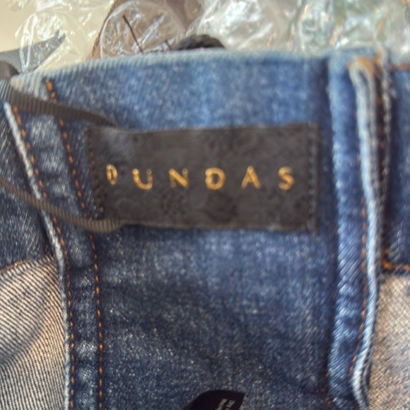 Dundas Button-Detailed High-Rise Flared Jeans Size 42 - Picture 10 of 12